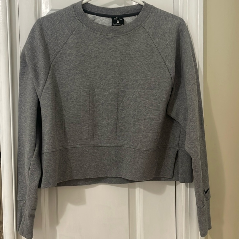 Nike gray cropped top
